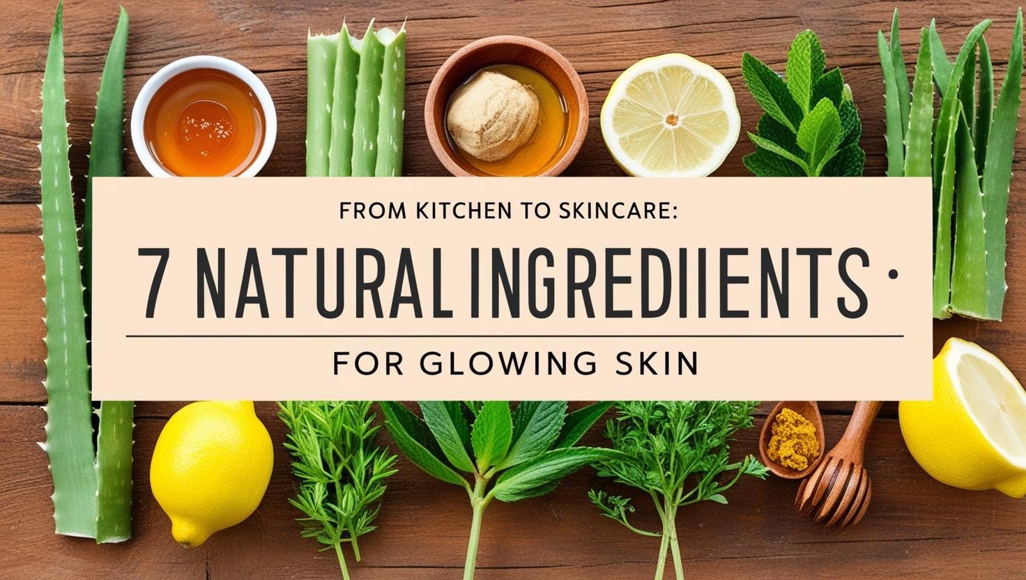 Read more about the article From Kitchen to Skincare: 7 Natural Ingredients for Glowing Skin