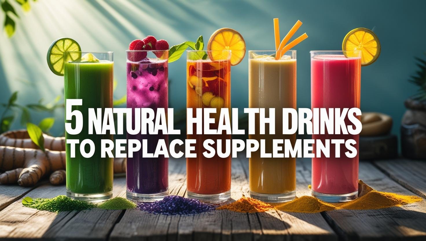 Read more about the article 5 Natural Health Drinks to Replace Supplements | Weight Loss, Weight Gain, Collagen Boost & Multivitamin