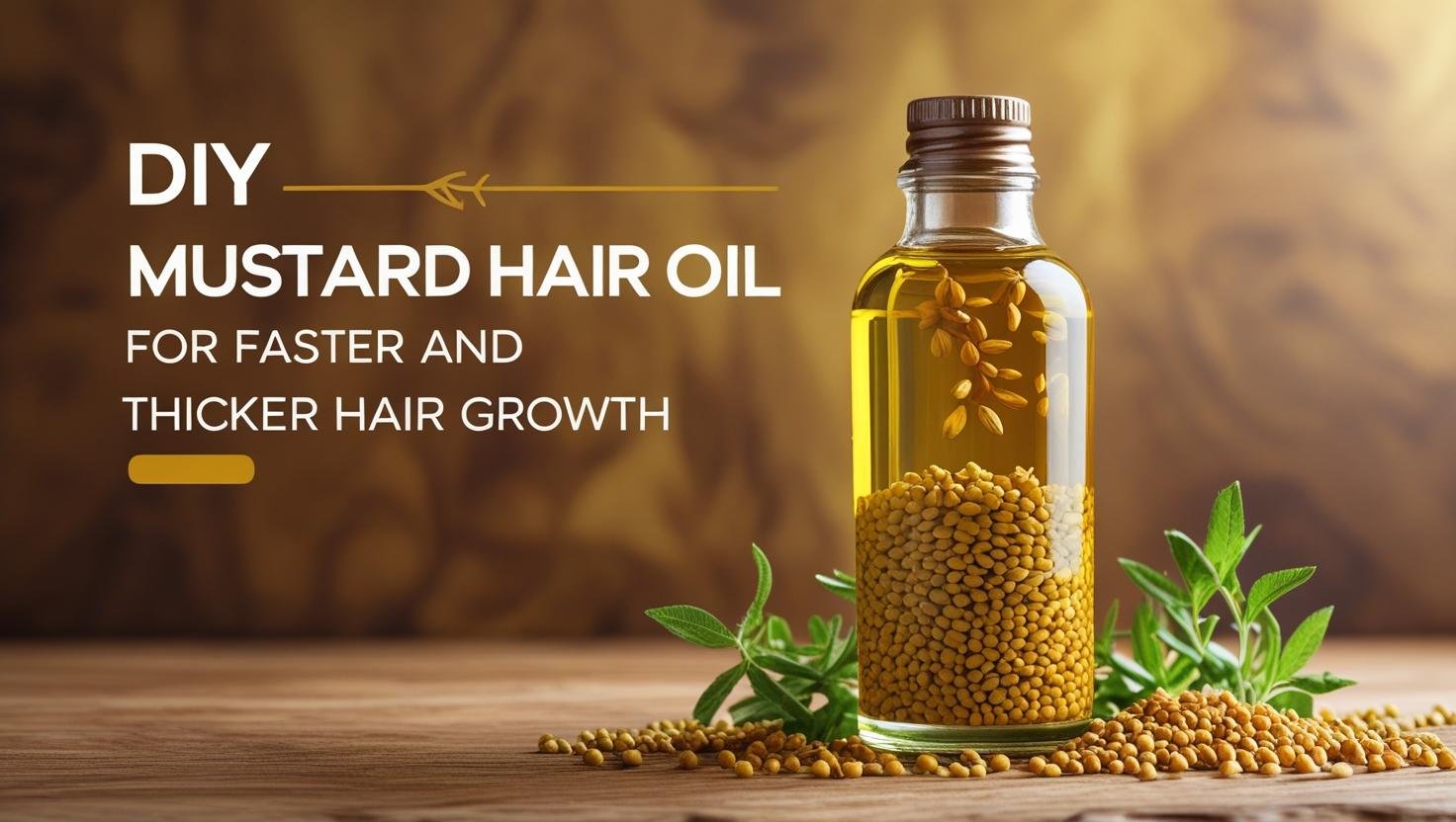 Read more about the article DIY Mustard Hair Oil for Faster and Thicker Hair Growth | 100% Natural